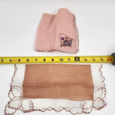 VINTAGE LACY KNICKERCHIEF BUNDLE OF 2
