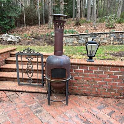 Copper Chiminea with Grill (P-RG)
