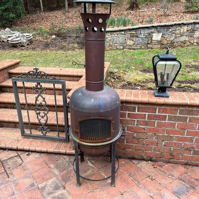 Copper Chiminea with Grill (P-RG)