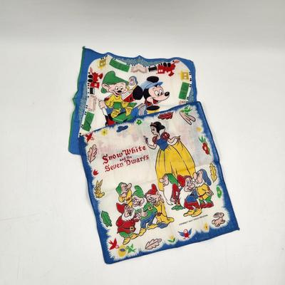 FANTASTIC VINTAGE DISNEY SNOW WHITE KNICKERCHIEF BUNDLE OF TWO