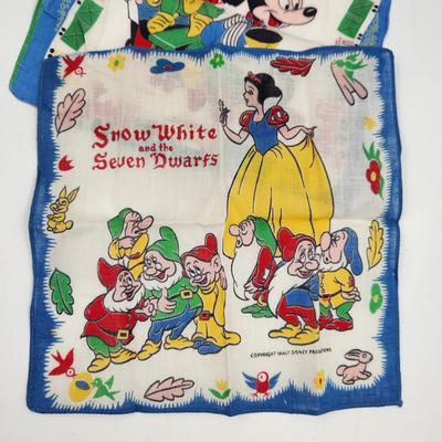 FANTASTIC VINTAGE DISNEY SNOW WHITE KNICKERCHIEF BUNDLE OF TWO