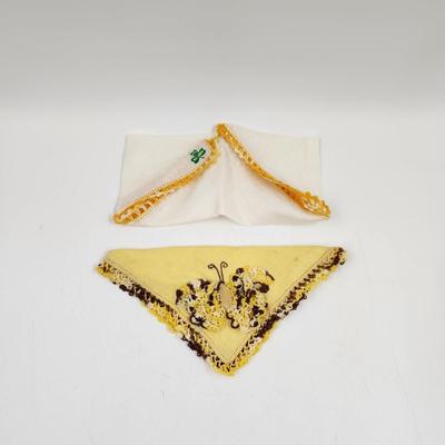 VINTAGE KNICKERCHIEF YELLOW TONED BUNDLE OF TWO