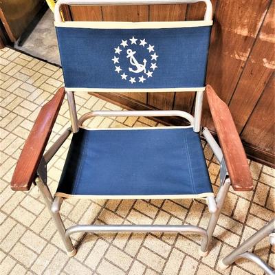 Lot #110 Good Pair of Vintage EEz-In Marine Chairs