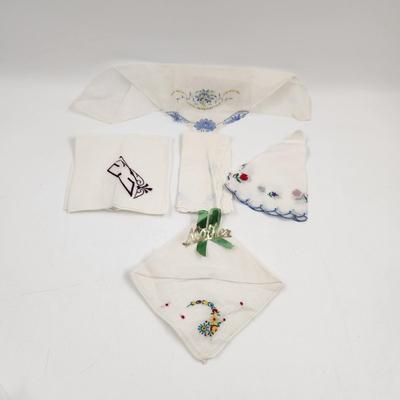 VINTAGE KNICKERCHIEF BUNDLE OF 5