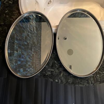 Two Uttermost Oval Vanity Mirrors (MB-MK)
