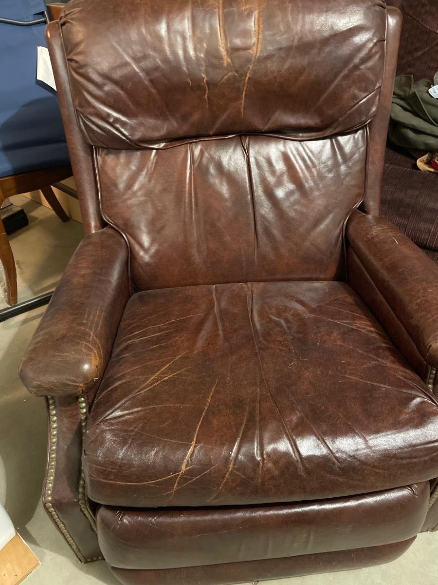 Vintage leather recliner