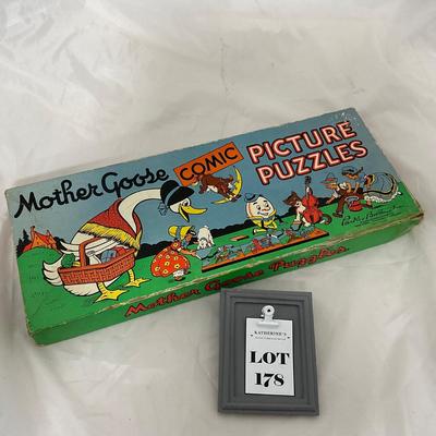 -178- VINTAGE | 1930â€™s Parker Brothers Mother Goose Comic Puzzle Set