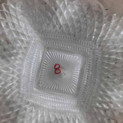 INDIANA GLASS SCULPTED RUFFLED DISHES