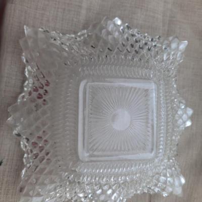 INDIANA GLASS SCULPTED RUFFLED DISHES