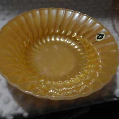 Vintage Fire King Peach Lustre Swirl SERVING BOWL