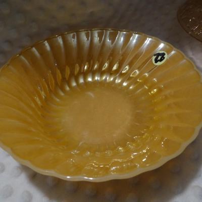 Vintage Fire King Peach Lustre Swirl SERVING BOWL