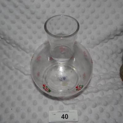 HAND BLOWN HAND PAINTED VASE