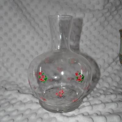 HAND BLOWN HAND PAINTED VASE