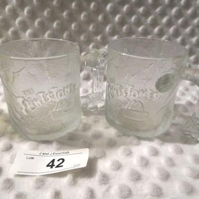 PAIR OF FLINSTONE MUGS