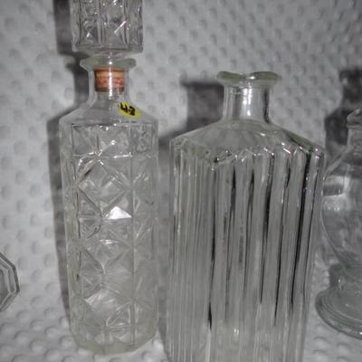 FEDERAL AND THATCHER DECANTERS