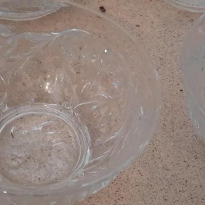 VINTAGE PRESSED GLASS COFFEE CUPS