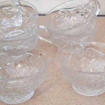 VINTAGE PRESSED GLASS COFFEE CUPS