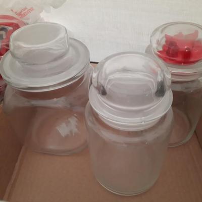 VARIETY GLASS KITCHEN CANISTERS