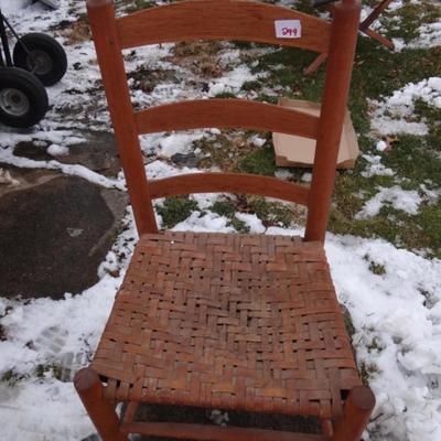 CANE WOVEN WOODEN CHAIR