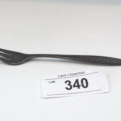 ROGERS AND SONS HORS D'OEUVRE FORK SILVER PLATE