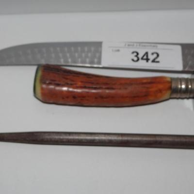 ANTLER STAG HANDLE CARVING SET