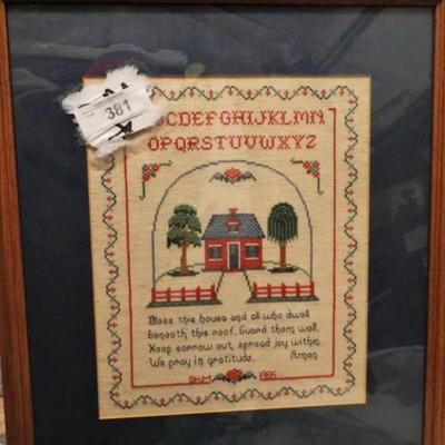HANDMADE CROSS-STITCH WALL ART