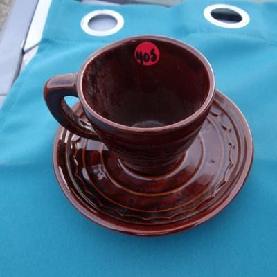 MARCREST STONEWARE CUP AND SAUCER