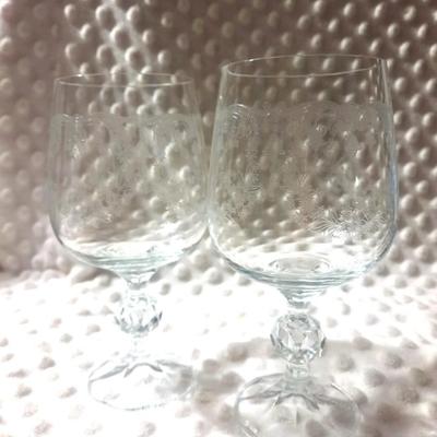 Import Associates "Claudia" 6.75" PAIR OF GOBLETS