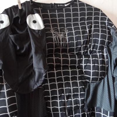 BLACK SPIDERMAN BOYS XL