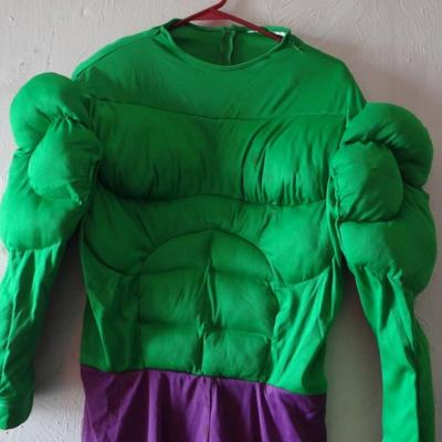 BOYS INCREDIBLE HULK SUIT WITH MUSCLES L