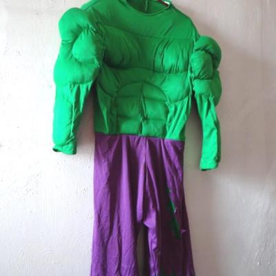 BOYS INCREDIBLE HULK SUIT WITH MUSCLES L