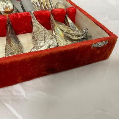 -187- VINTAGE | Early Peacock Silverware Set From Japan