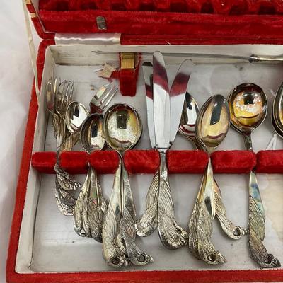 -187- VINTAGE | Early Peacock Silverware Set From Japan