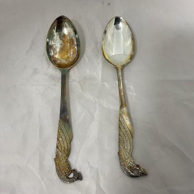 -187- VINTAGE | Early Peacock Silverware Set From Japan