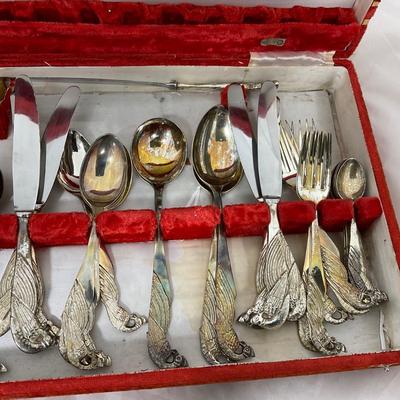 -187- VINTAGE | Early Peacock Silverware Set From Japan