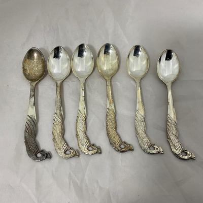 -187- VINTAGE | Early Peacock Silverware Set From Japan