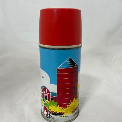 -188- VINTAGE | 1958 Red Barn Lunch Box Thermos