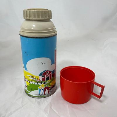 -188- VINTAGE | 1958 Red Barn Lunch Box Thermos