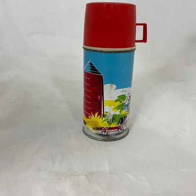 -188- VINTAGE | 1958 Red Barn Lunch Box Thermos