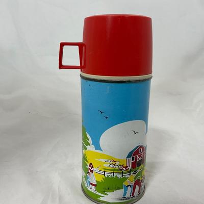 -188- VINTAGE | 1958 Red Barn Lunch Box Thermos