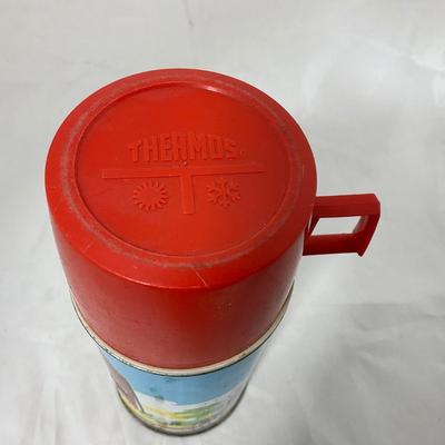 -188- VINTAGE | 1958 Red Barn Lunch Box Thermos