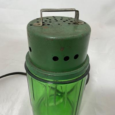 -189- COLLECTIBLE | Uranium Glass Electric Mixer Jar | Working Condition