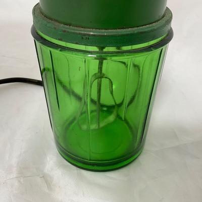-189- COLLECTIBLE | Uranium Glass Electric Mixer Jar | Working Condition