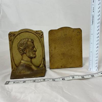 -190- VINTAGE | Abe Lincoln Book Ends