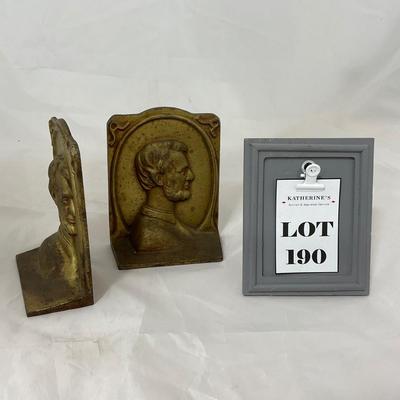 -190- VINTAGE | Abe Lincoln Book Ends