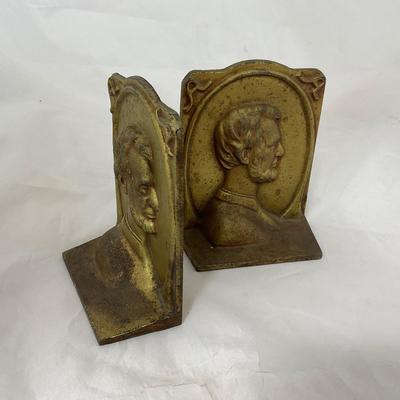 -190- VINTAGE | Abe Lincoln Book Ends