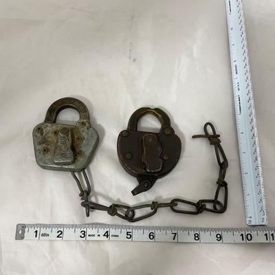 -191- VINTAGE | Two Railroad Locks