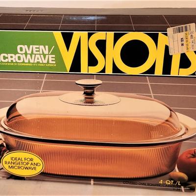 Lot #116  Vintage VISIONS 4 Quart Casserole new in box
