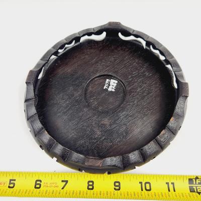 FANTASTIC WOODEN BASE VASE / CANDLE HOLDER #1