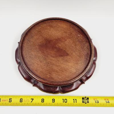 FANTASTIC WOODEN BASE VASE / CANDLE HOLDER #3